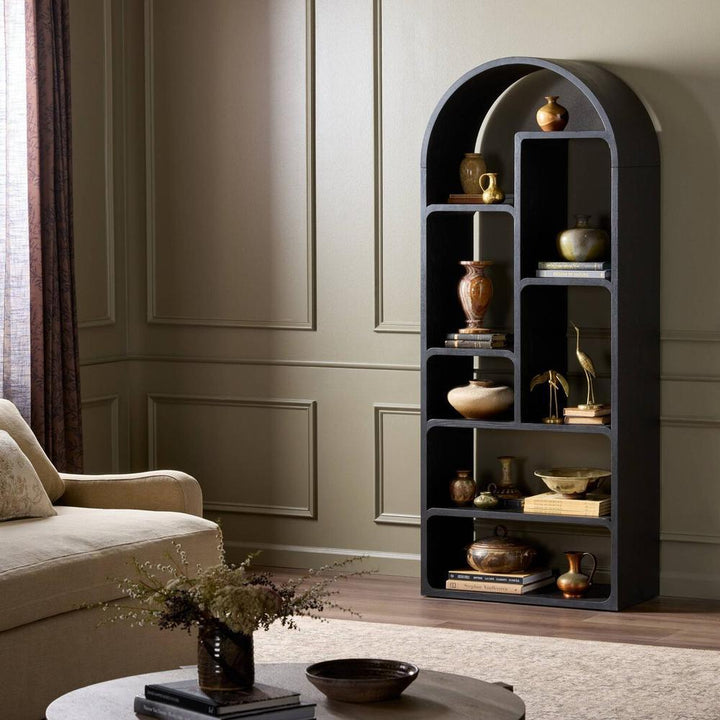 Bookcases & Etageres Risa Bookcase: Brushed Ebony Oak Veneer