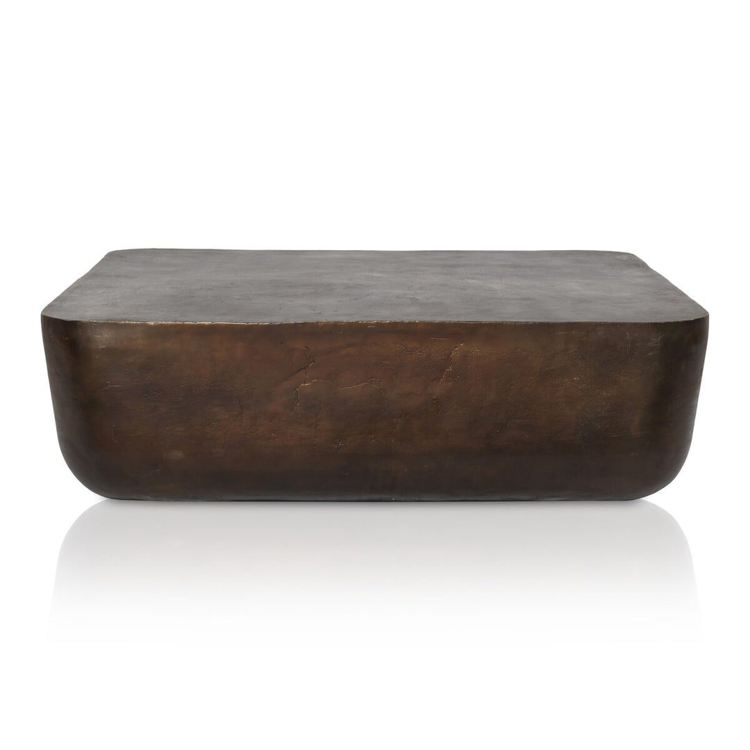 Stone Square Outdoor Coffee Table - Antique Rust - 48" X 48"