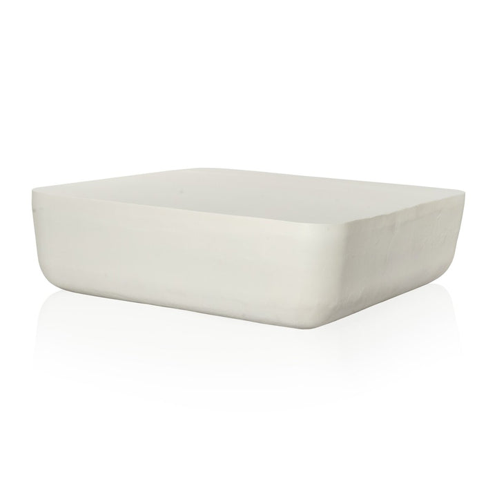 Stone Square Outdoor Coffee Table - Matte White - 48" X 48"