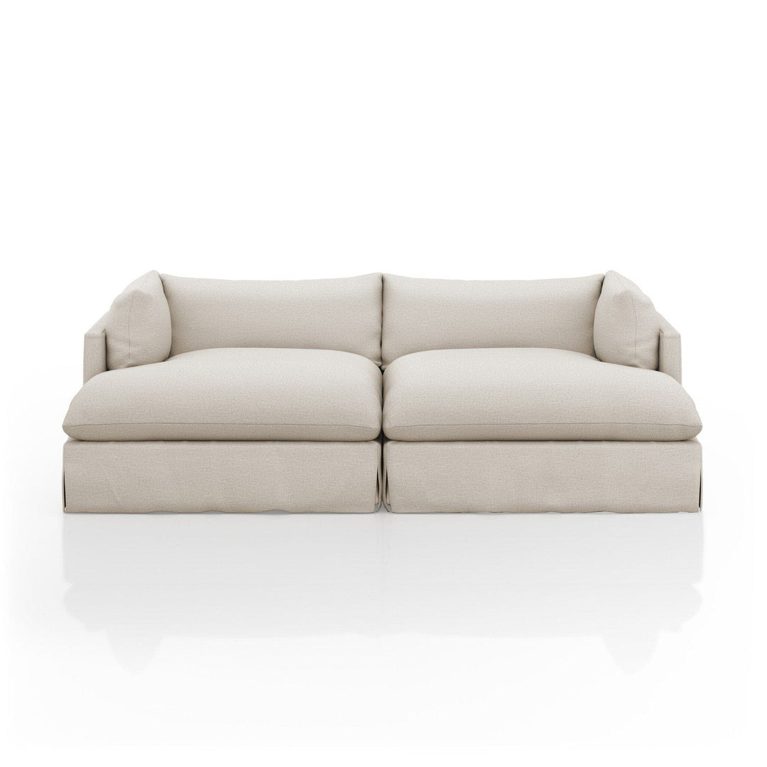 Haven Slipcover Double Chaise Sectional - Valley Nimbus - 102"