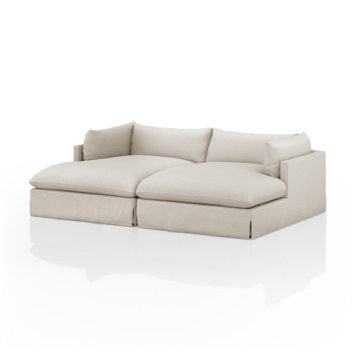 Haven Slipcover Double Chaise Sectional - Valley Nimbus - 102"