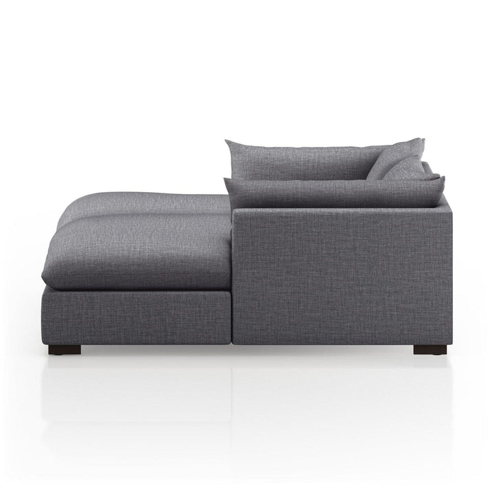 Holden Double Chaise Sectional - Bennett Charcoal - 87"