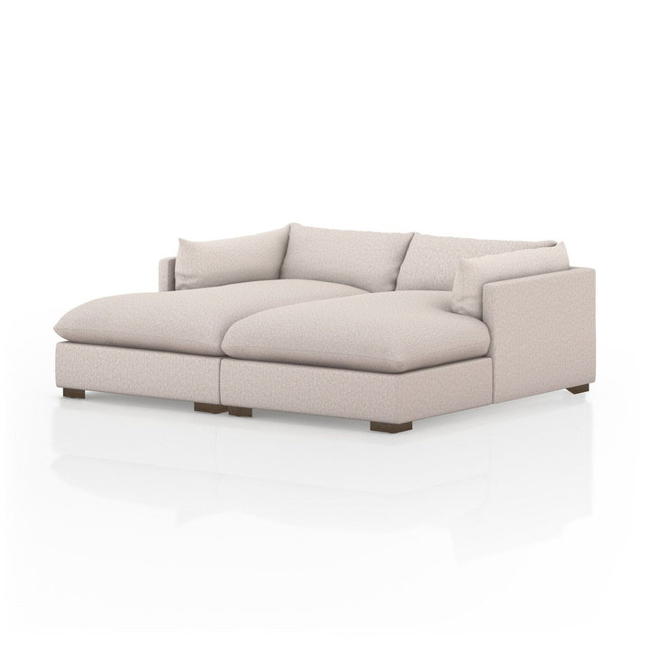 Holden Double Chaise Sectional - Bayside Pebble - 87"