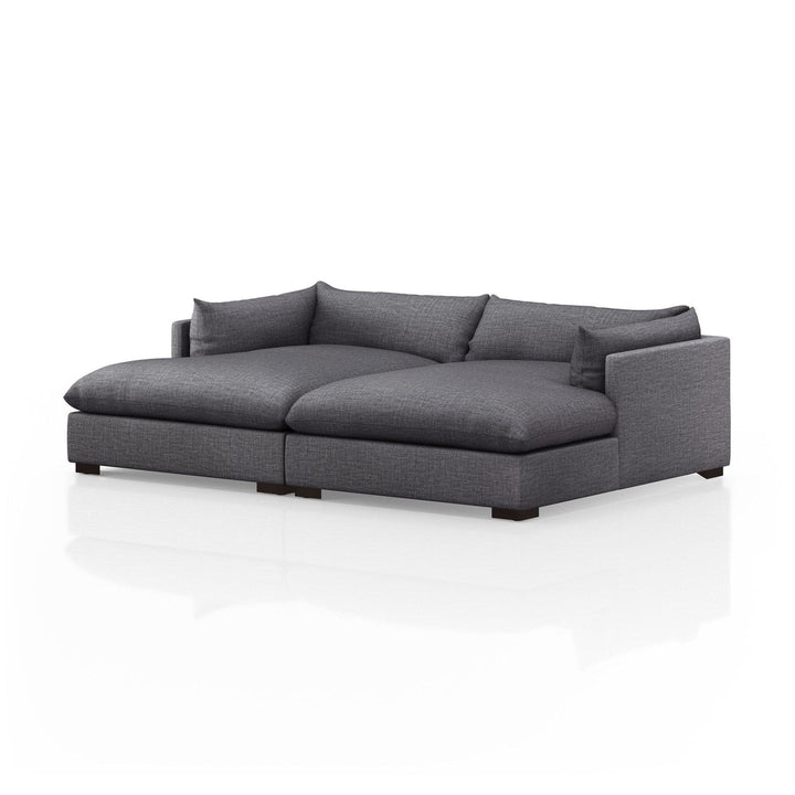 Holden Double Chaise Sectional - Bennett Charcoal - 102"