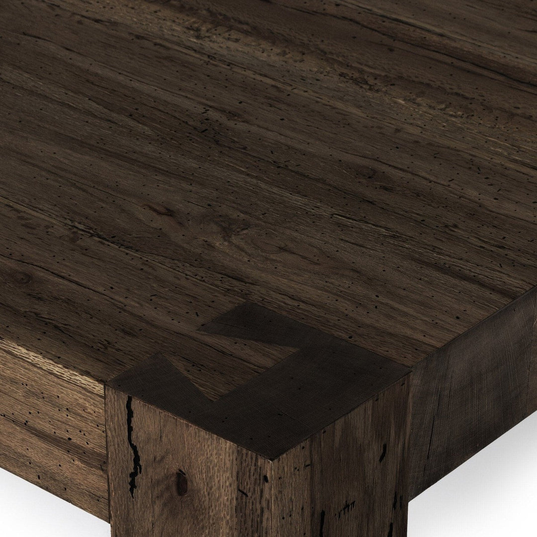 Ashford Square Coffee Table - Ebony Rustic Wormwood Oak