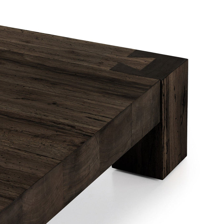 Ashford Square Coffee Table - Ebony Rustic Wormwood Oak