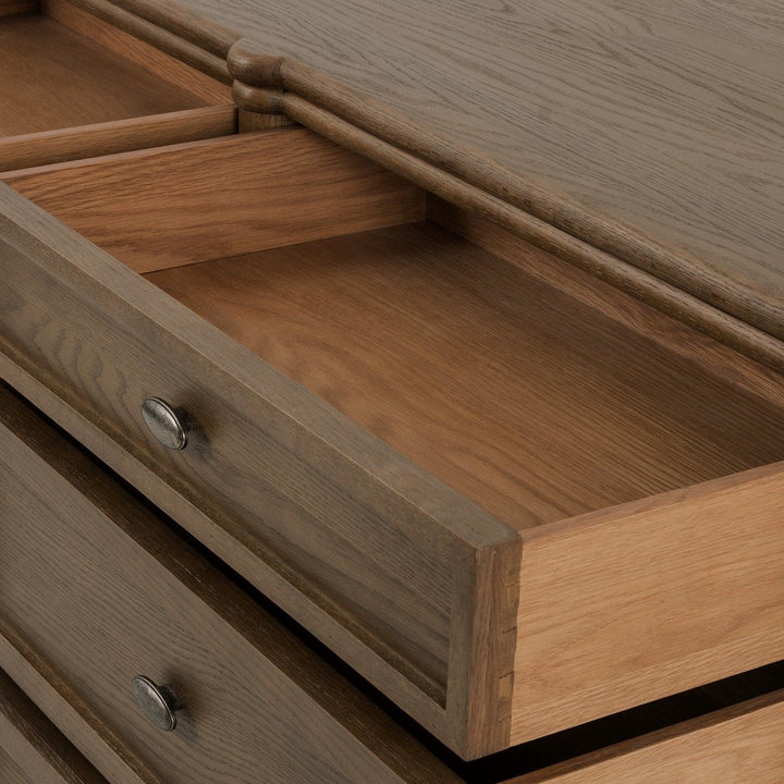 Marseille 9 Drawer Dresser - Toasted Oak