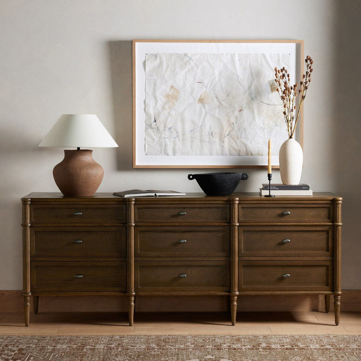 Marseille 9 Drawer Dresser - Toasted Oak