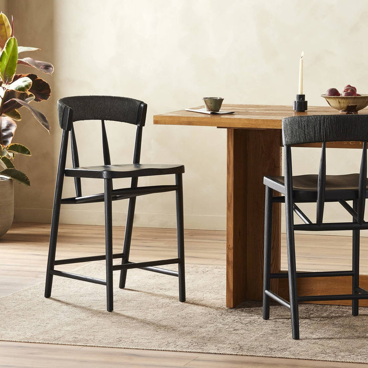 Archer Counter Stool - Black Rush