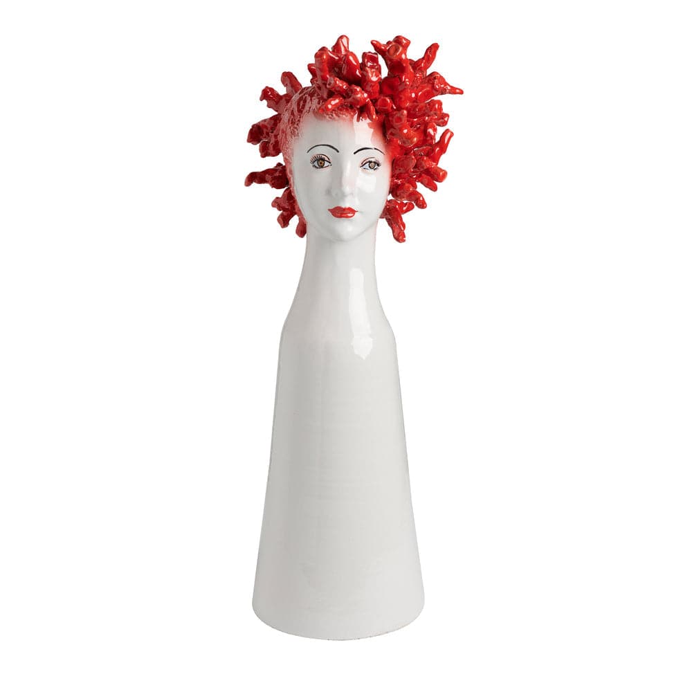 Tall Head Ceramic Vase-ABIGAILS-ABIGAILS-211006-VasesCorallo-11"D x 26.5"H-4-France and Son