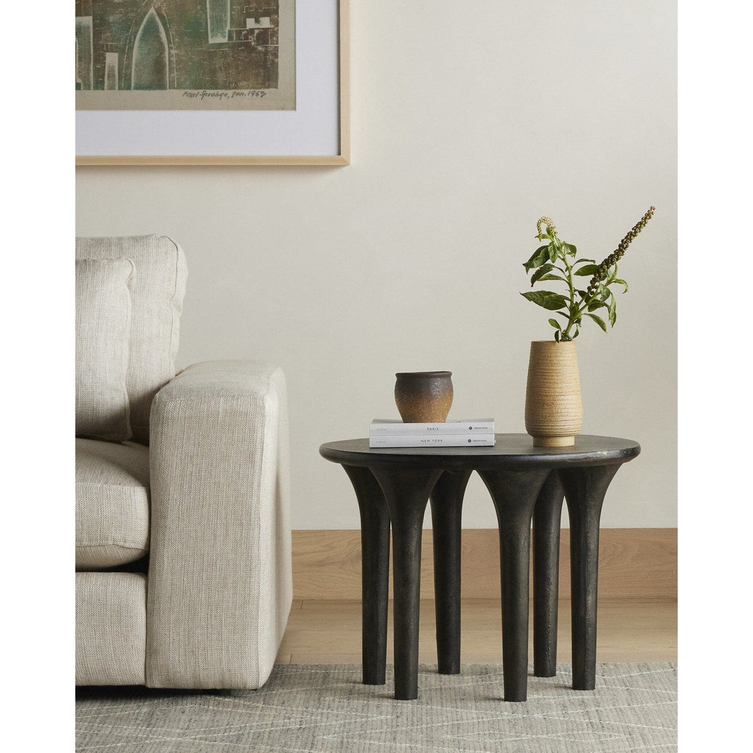 Callen End Table - Raw Black