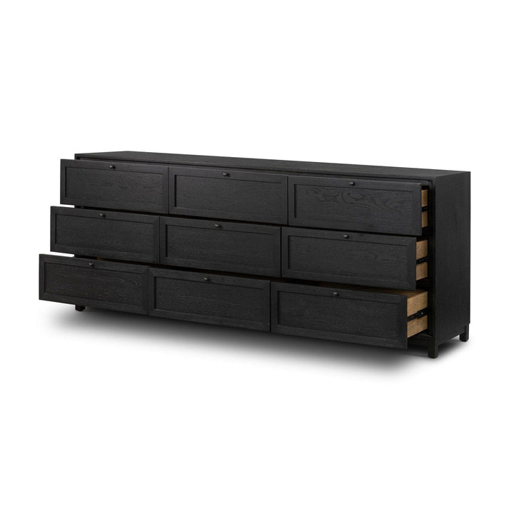 Evelyn 9 Drawer Dresser - Drifted Matte Black