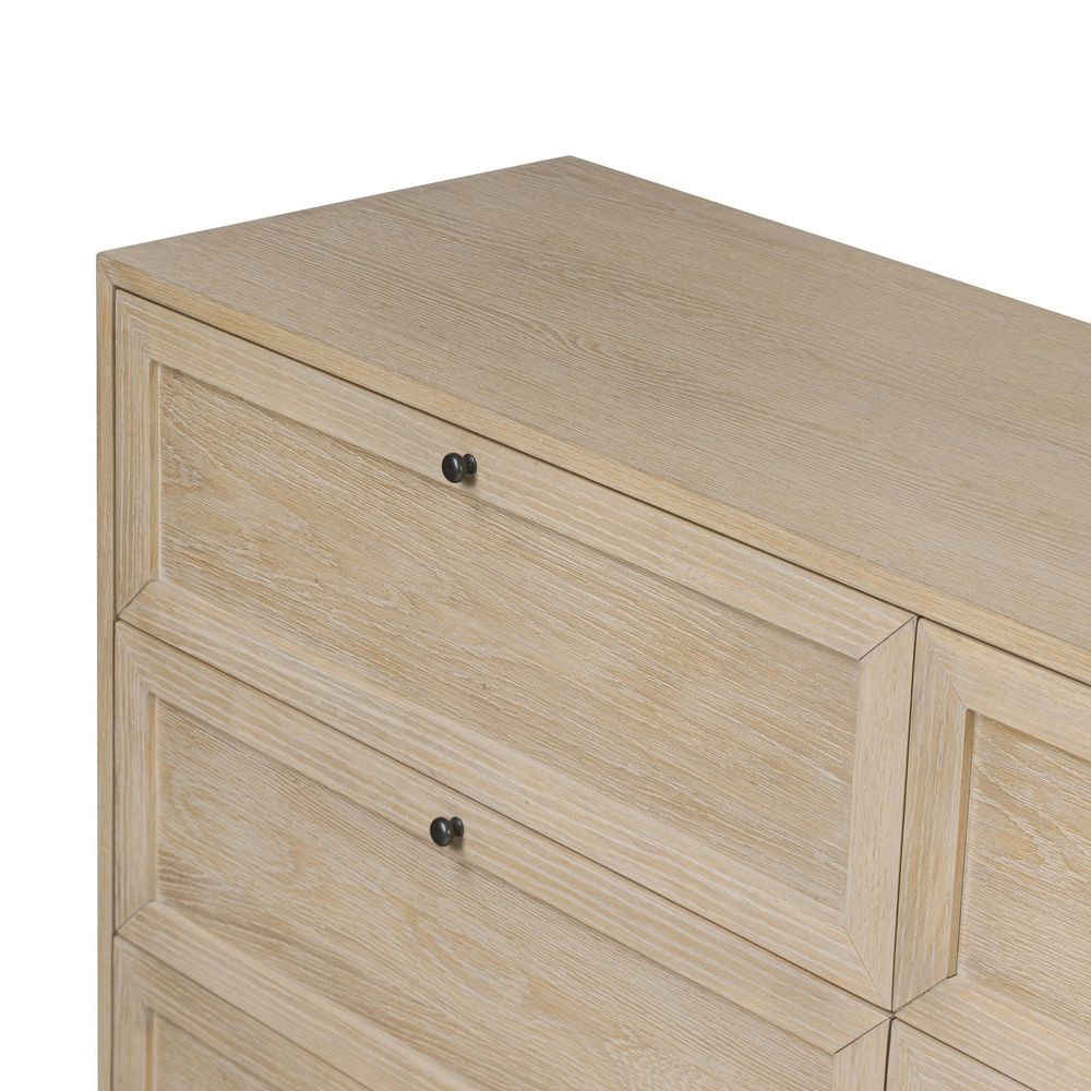 Millie 9 Drawer Dresser - Light Bleach Oak Veneer