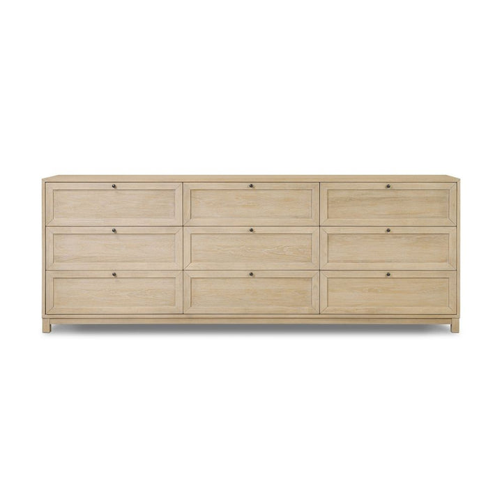 Dressers & Chests Millie 9 Drawer Dresser - Light Bleach Oak Veneer