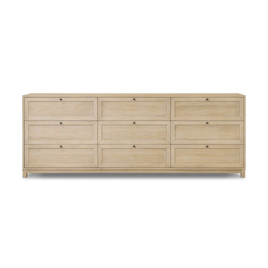 Dressers & Chests Millie 9 Drawer Dresser - Light Bleach Oak Veneer