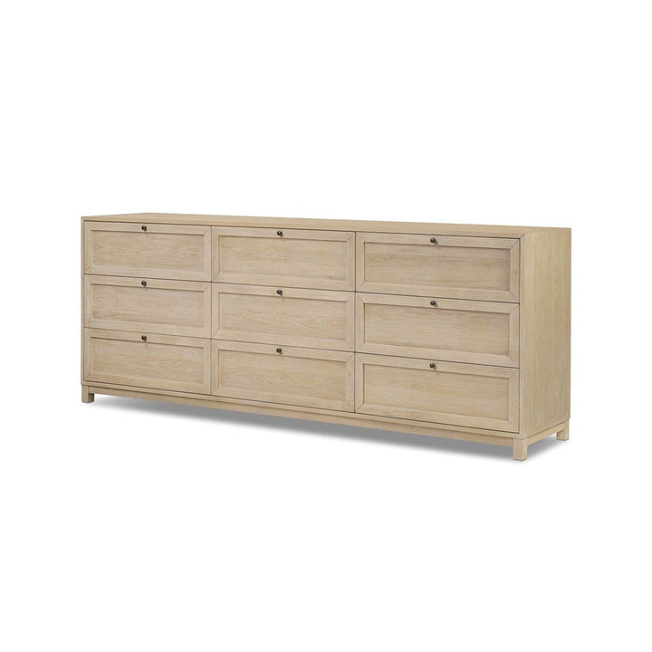 Dressers & Chests Millie 9 Drawer Dresser - Light Bleach Oak Veneer