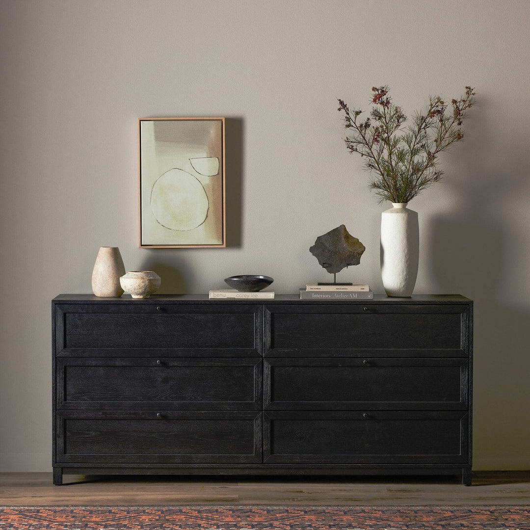 Evelyn 6 Drawer Dresser - Drifted Matte Black