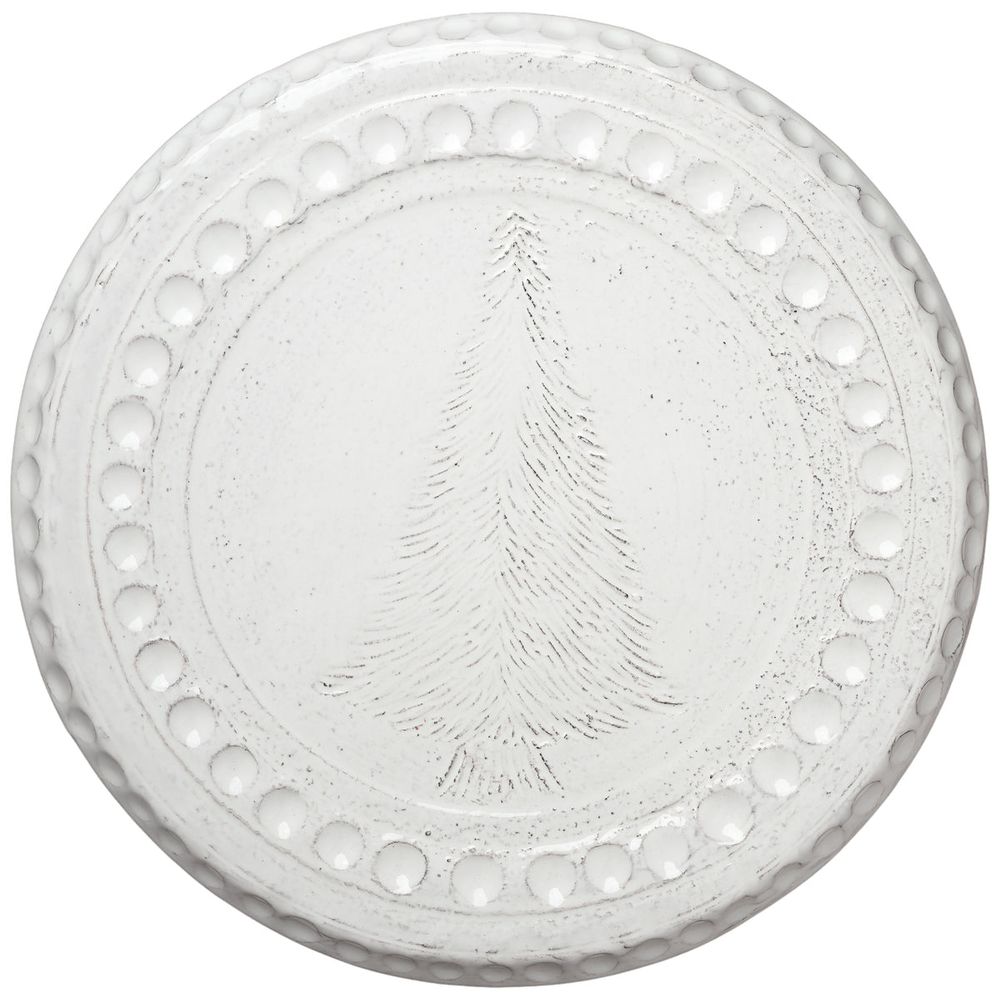 Serveware: Chargers & Server Plates Cake plate, White w/etched Tree