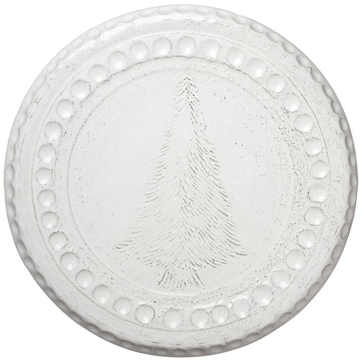 Serveware: Chargers & Server Plates Cake plate, White w/etched Tree