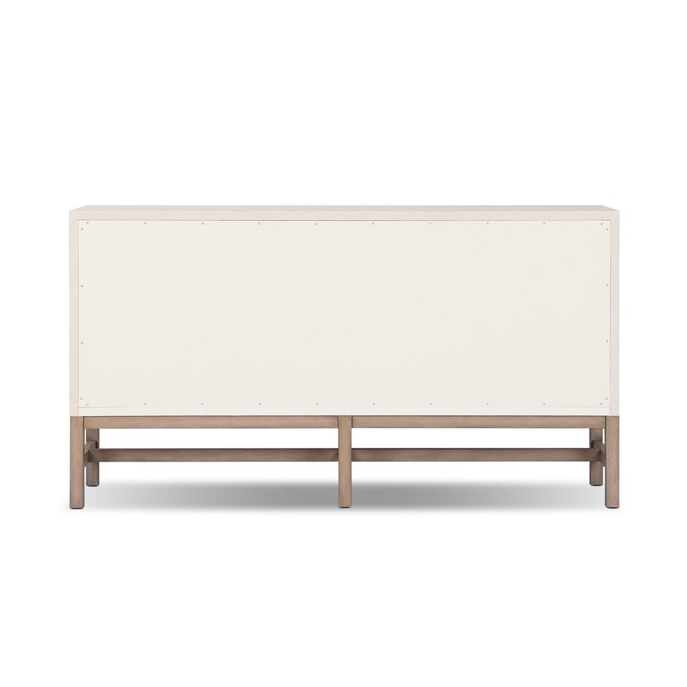 Fiona 6 Drawer Dresser - Ivory Painted Raffia