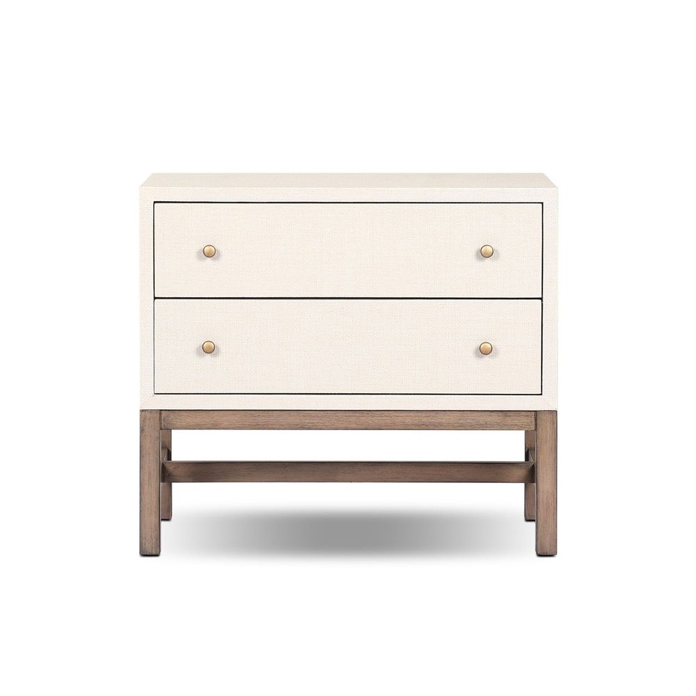 Nightstands Fiona Nightstand - Ivory Painted Raffia