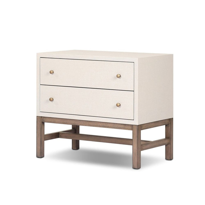 Nightstands Fiona Nightstand - Ivory Painted Raffia
