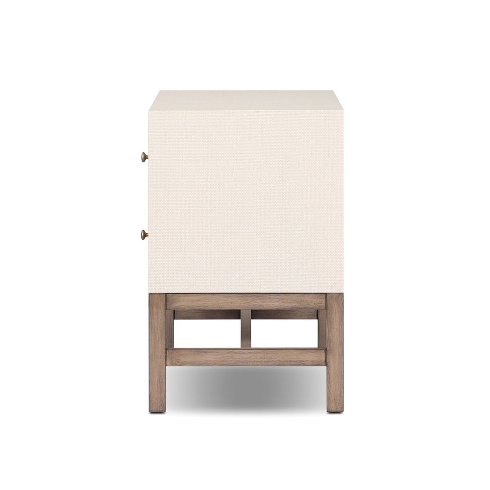 Nightstands Fiona Nightstand - Ivory Painted Raffia