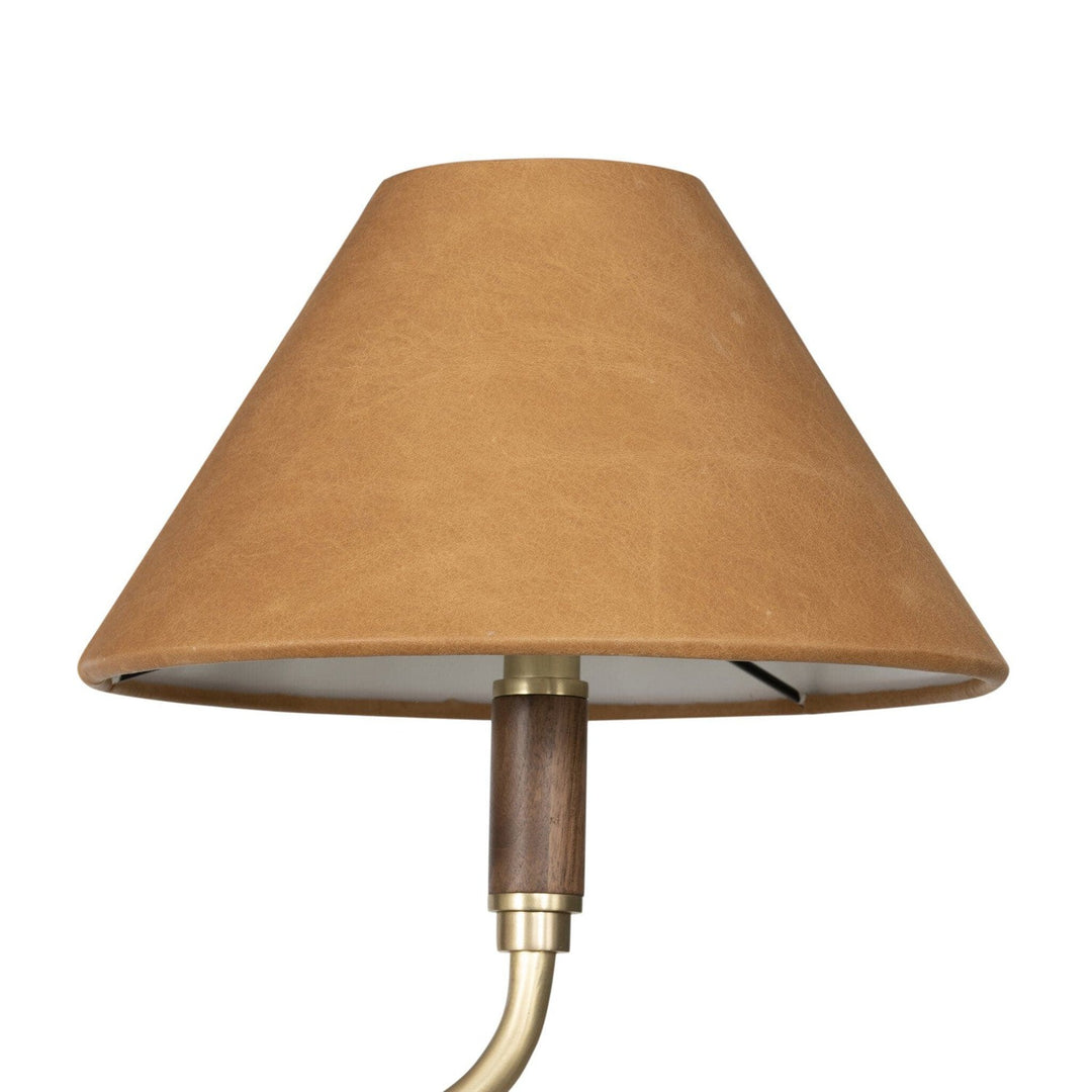 Hudson Linear Double Pendant - Camel Leather