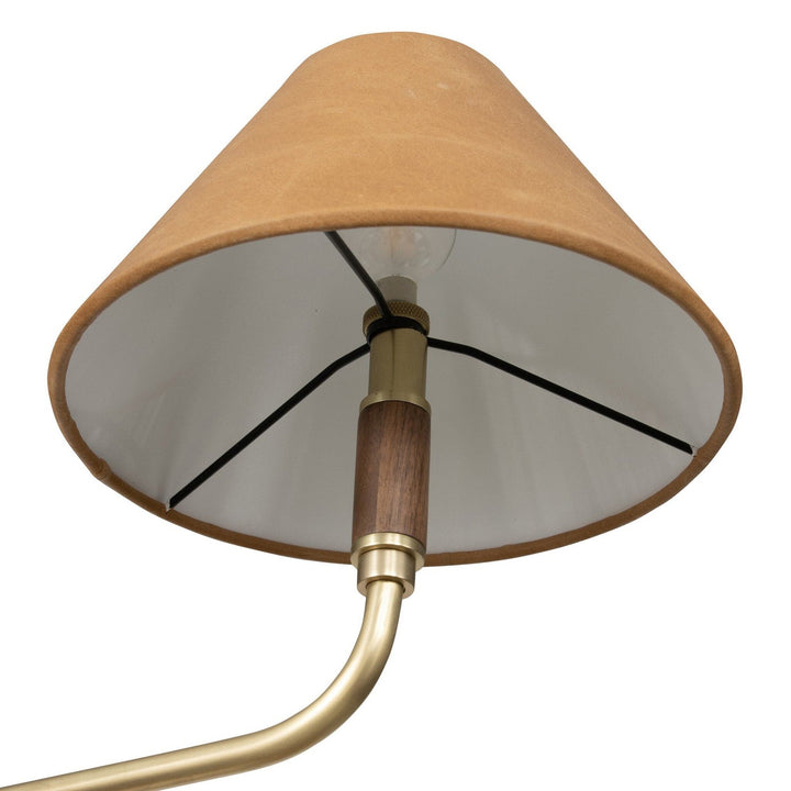 Hudson Linear Double Pendant - Camel Leather