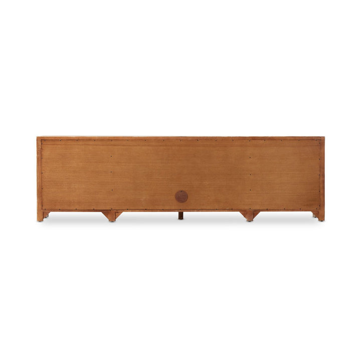 Gavin Media Console - Aged Light Pine - Light Brown, Copper