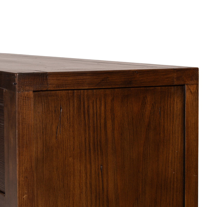 Gavin Media Console - Aged Pine - Brown, Copper