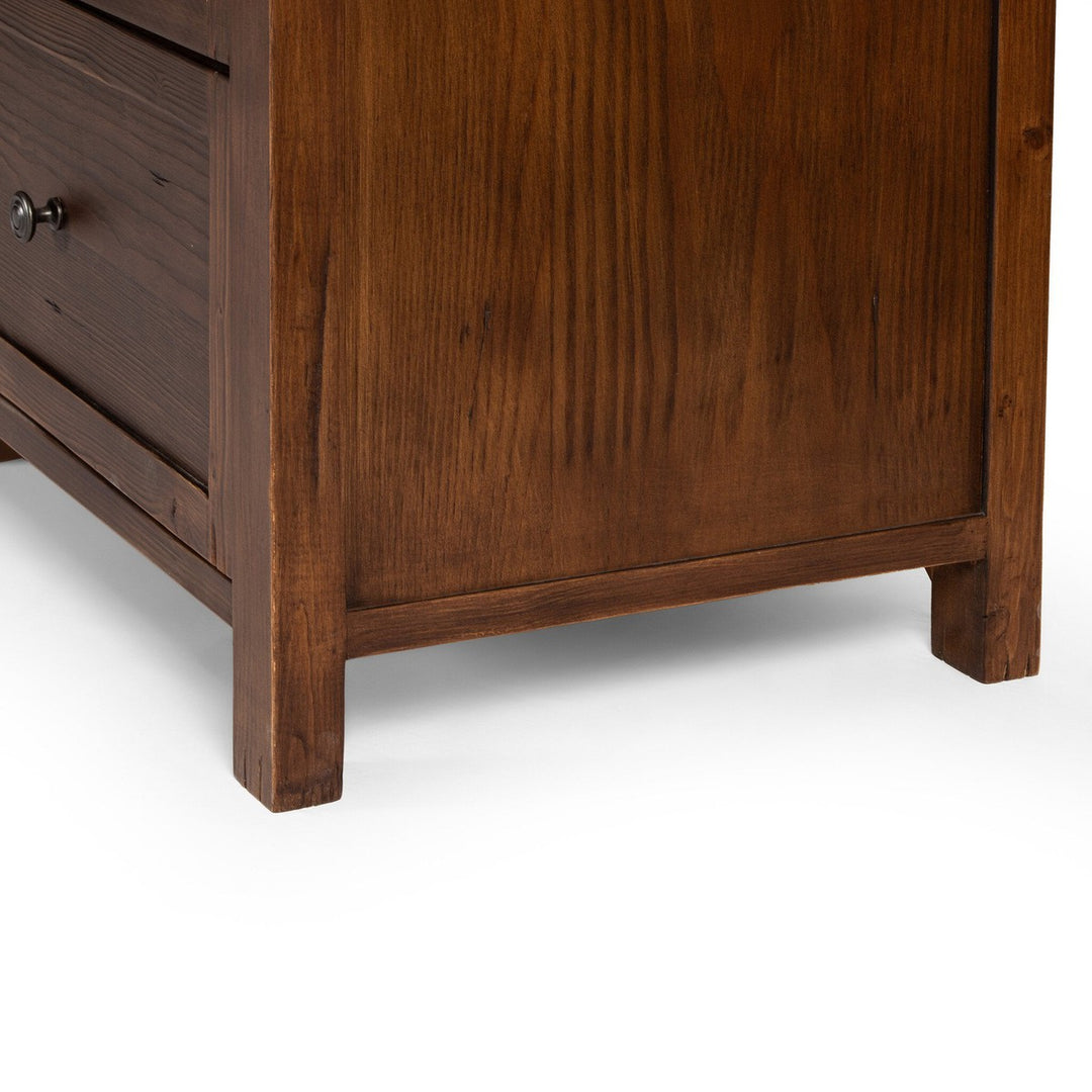 Gavin Media Console - Aged Pine - Brown, Copper