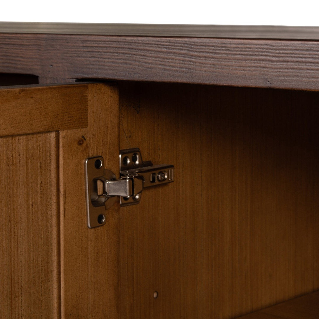 Gavin Media Console - Aged Pine - Brown, Copper