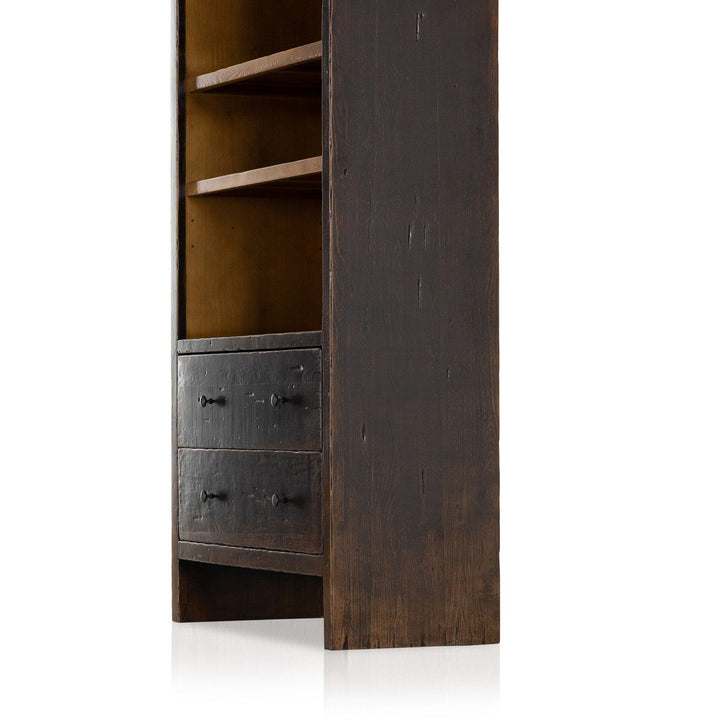 Halston Bookcase - Distressed Walnut