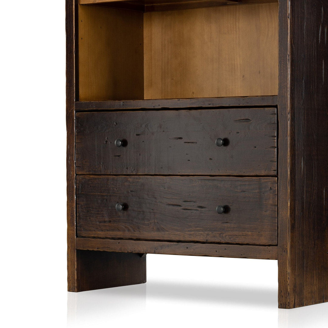 Halston Bookcase - Distressed Walnut