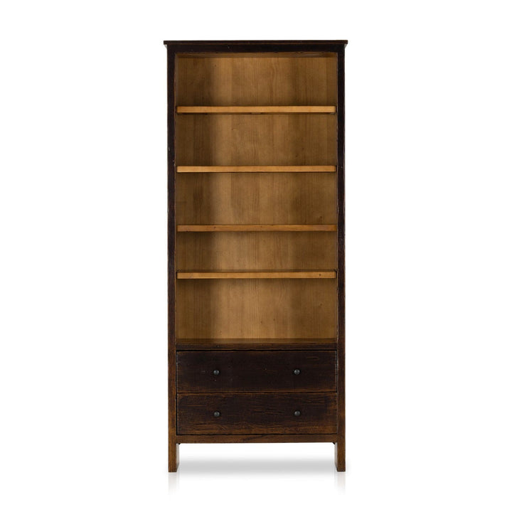 Halston Bookcase - Distressed Walnut