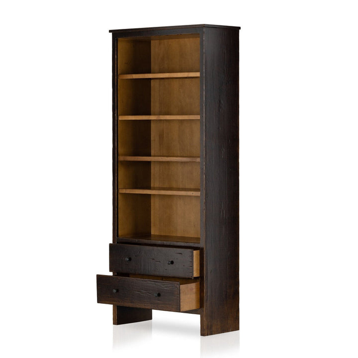 Halston Bookcase - Distressed Walnut