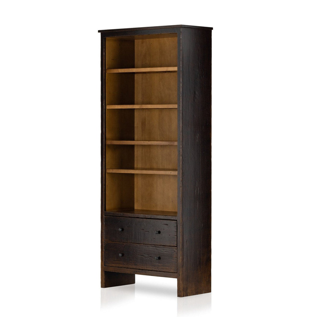 Halston Bookcase - Distressed Walnut