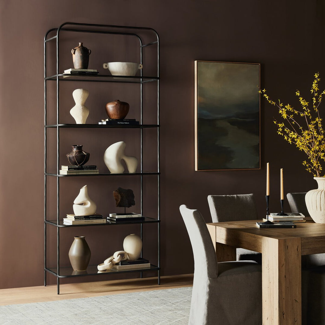 Kendrick Bookcase - Hammered Gunmetal - 102"