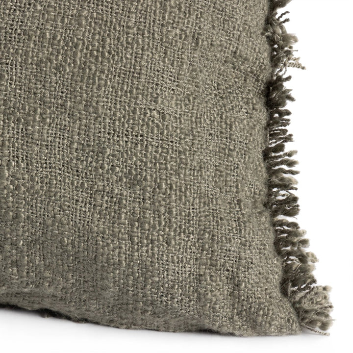 Sharp Outdoor Pillow - Textured Olive - 16"X24" - Cover Only