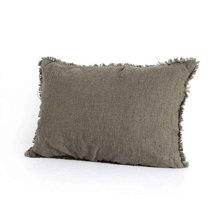 Sharp Outdoor Pillow - Textured Olive - 16"X24" - Cover Only