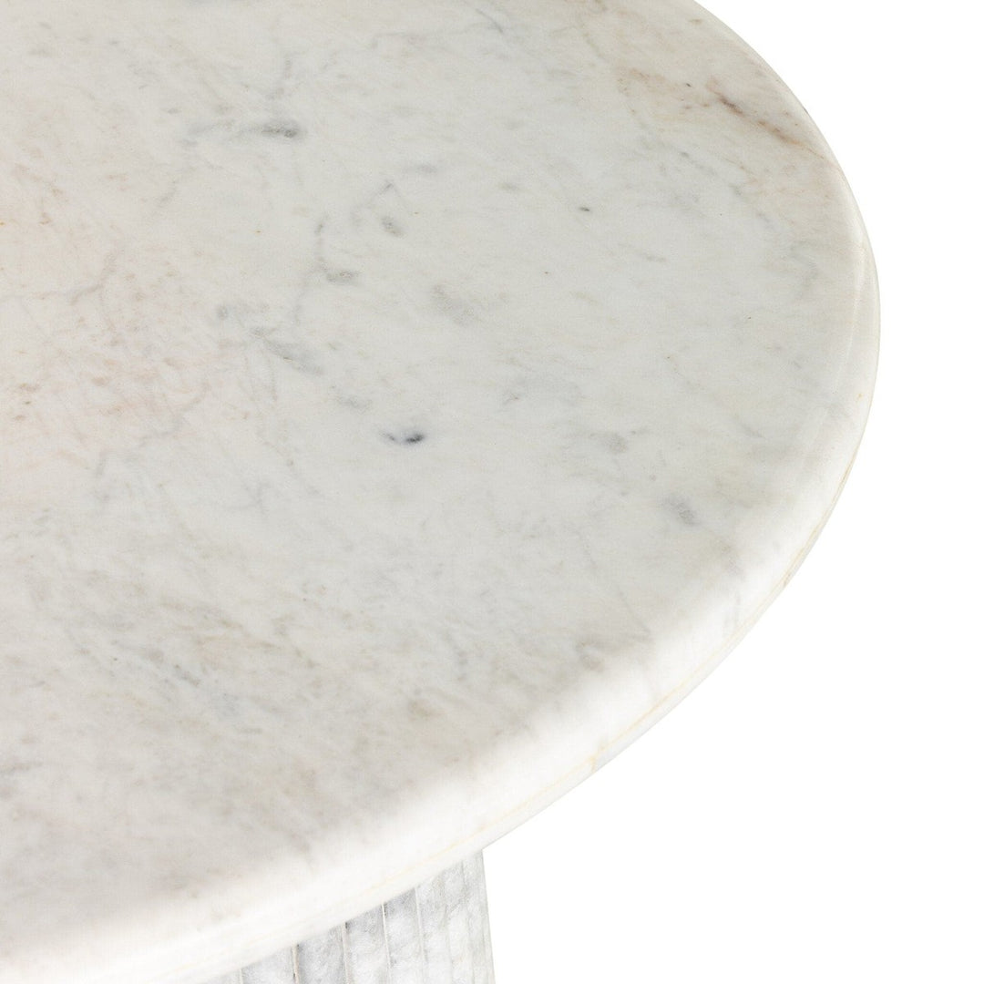 Bristol Oval Marble Coffee Table - White