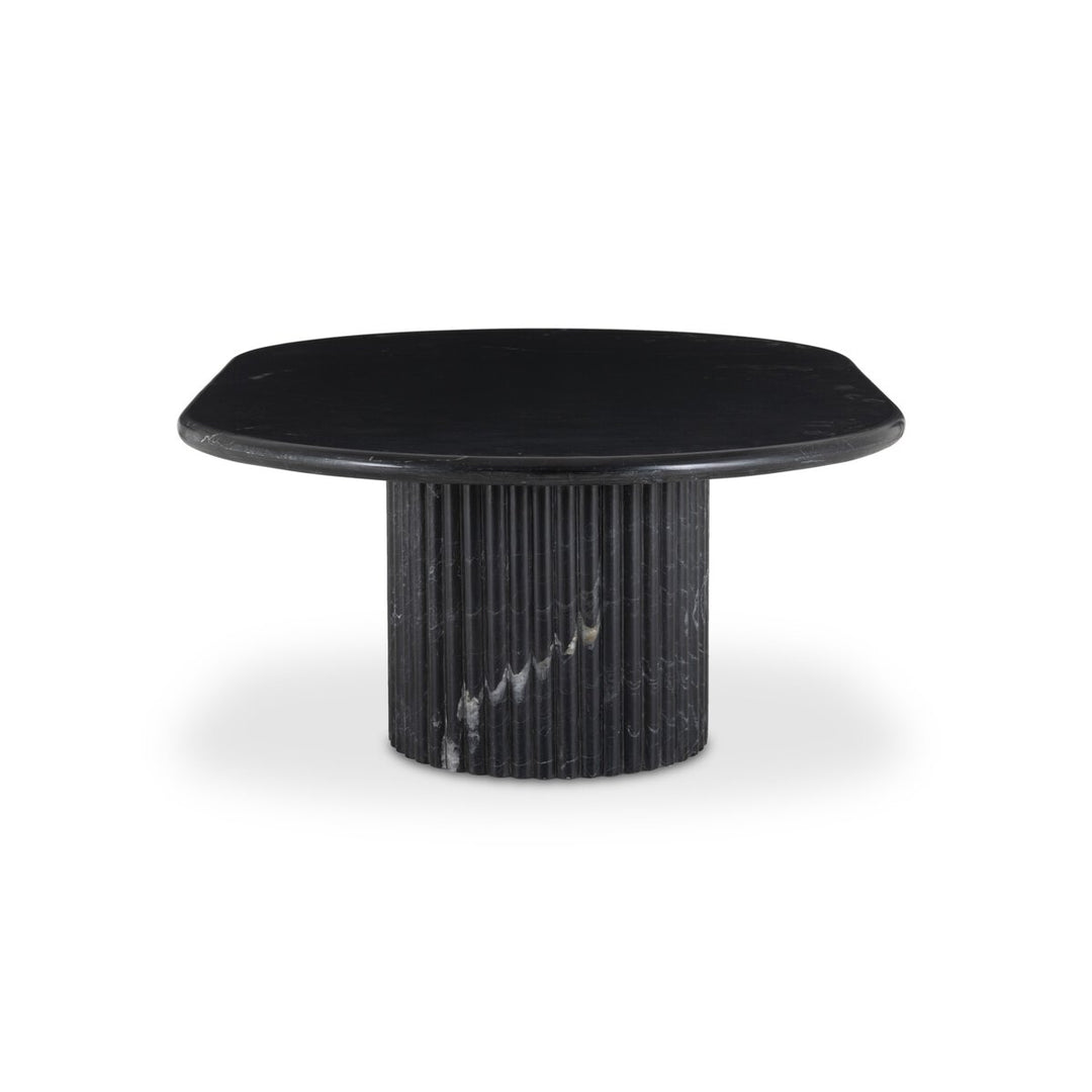 Oranda Oval Marble Coffee Table - Black