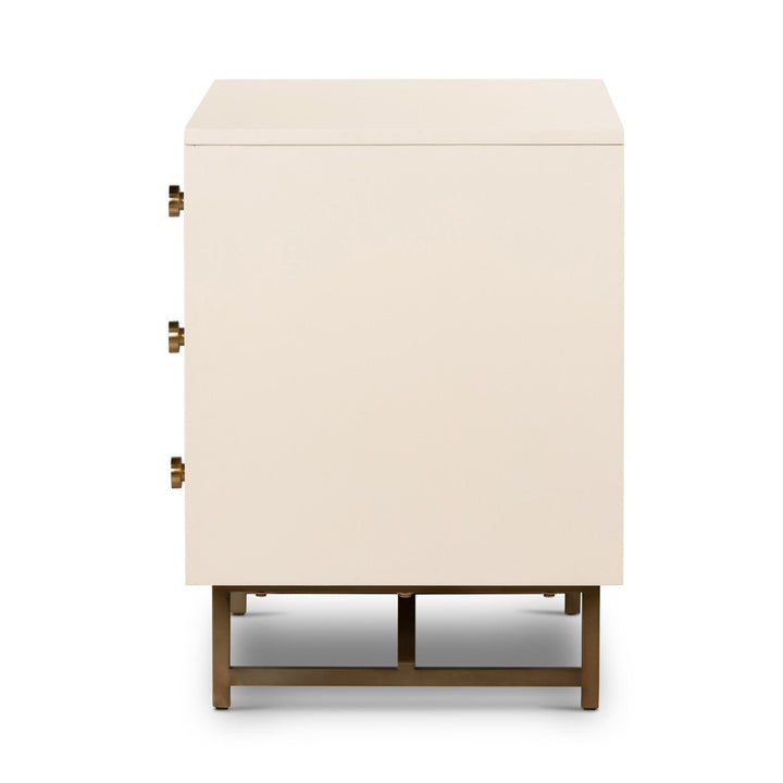 Hayes Rectangular Nightstand - Matte Alabaster