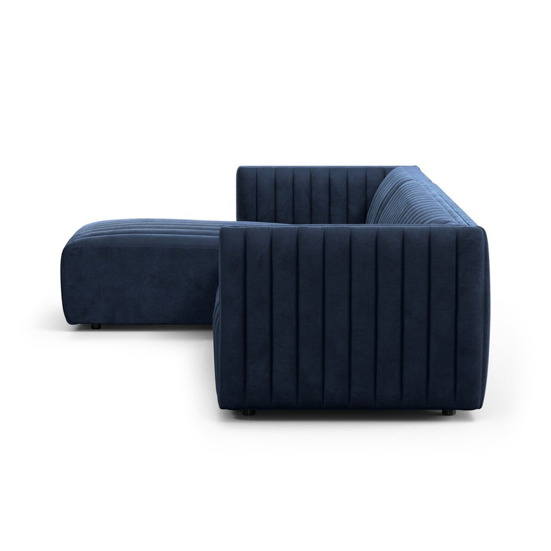 Donovan 2-Piece Sectional - Left Chaise - Sapphire Navy - 105"