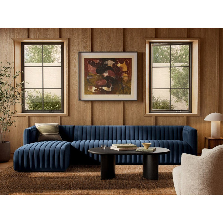 Donovan 2-Piece Sectional - Left Chaise - Sapphire Navy - 126"