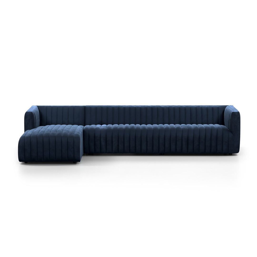 Donovan 2-Piece Sectional - Left Chaise - Sapphire Navy - 126"