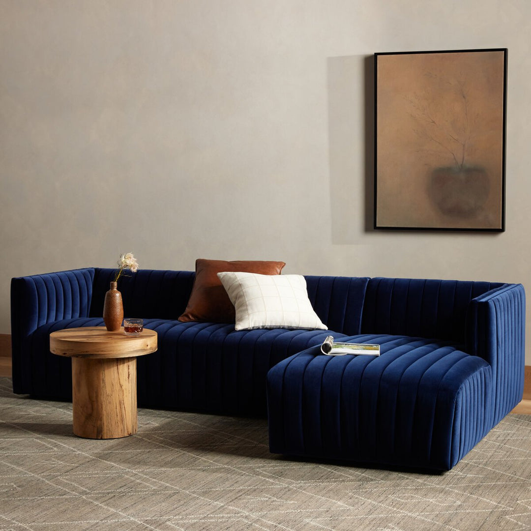 Donovan 2-Piece Sectional - Right Chaise - Sapphire Navy - 105"