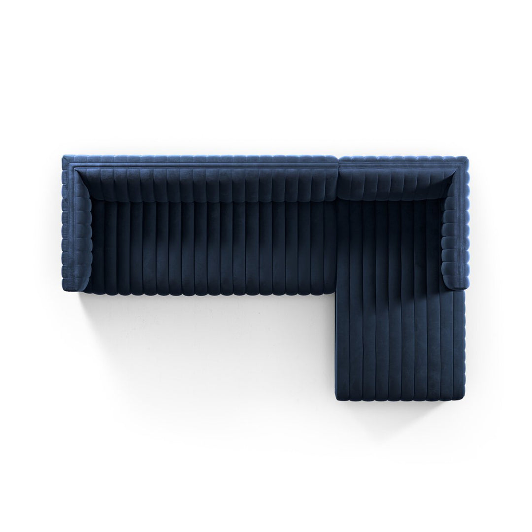 Donovan 2-Piece Sectional - Right Chaise - Sapphire Navy - 105"