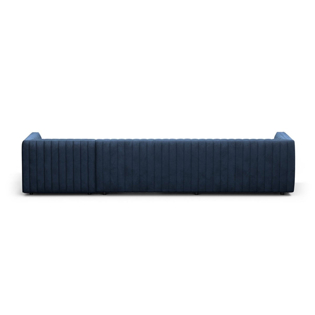 Donovan 2-Piece Sectional - Right Chaise - Sapphire Navy - 126"